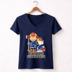 Firefighter Charlie Brown and Snoopy Notre Dame Fighting Irish 5 Womens V Neck.jpg