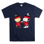 Fist Bump Charlie Brown and Snoopy Wear Clothing Calgary Flames T Shirt 7.jpg