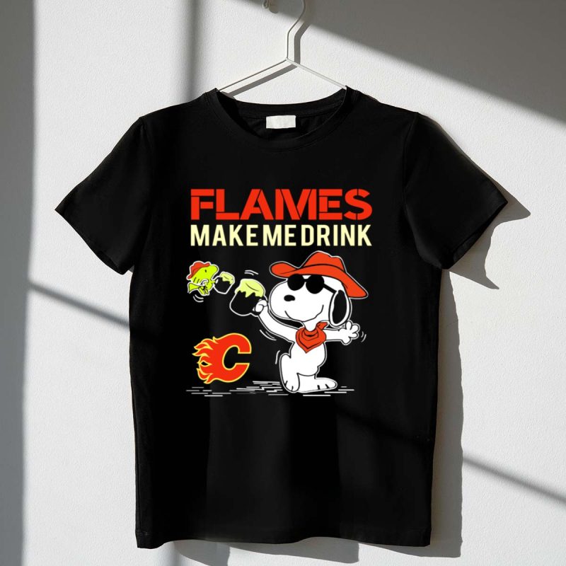 Flames Make Me Drink Snoopy Calgary C 1 T Shirt.jpg
