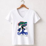 Florida Gators Snoopy Dabbing Alligator 5 Womens V Neck.jpg