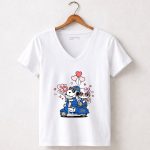 Florida Gators Snoopy and Hello Kitty Valentine 5 Womens V Neck.jpg
