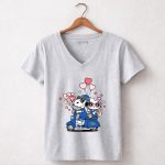 Florida Gators Snoopy and Hello Kitty Valentine 7 Womens V Neck.jpg