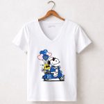 Florida Gators Snoopy and Woodstock Valentine 5 Womens V Neck.jpg