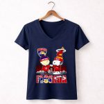 Florida Panthers Miami Heat Snoopy Charlie Brown Proud Of State 5 Womens V Neck.jpg