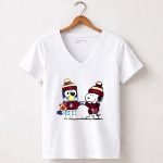 Florida State Seminoles Snoopy and Bluey Football 5 Womens V Neck.jpg