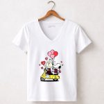 Florida State Seminoles Snoopy and Charlie Brown Valentine 5 Womens V Neck.jpg