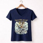 Flying Ace Above The Clouds 5 Womens V Neck.jpg