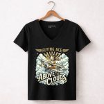 Flying Ace Above The Clouds 7 Womens V Neck.jpg