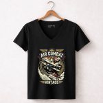 Flying Ace Air Combat Vintage 7 Womens V Neck.jpg