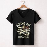 Flying Ace Vintage Beagle Pilot Since 1942 7 Womens V Neck.jpg
