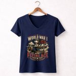 Flying Ace World War I Pilot 5 Womens V Neck.jpg