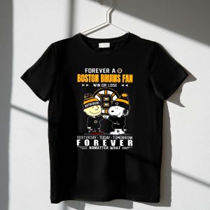 Forever A Boston Bruins Fan Snoopy And Charlie Shirt