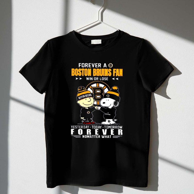Forever A Boston Bruins Fan Snoopy And Charlie 1 T Shirt