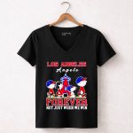 Forever Los Angeles Angels Snoopy and Peanuts forever not just when we win 7 Womens V Neck.jpg