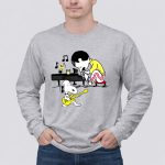 Freddie Mercury Playing Piano With Snoopy Guitar 6 Long Sleeves.jpg