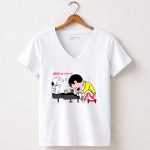 Freddie mercury Snoopy Maglietta Queen Maglia Simpatica 5 Womens V Neck.jpg