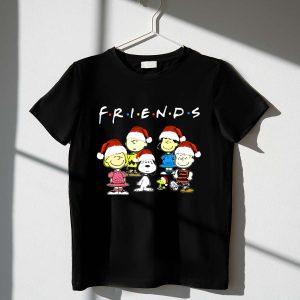Friends Christmas Snoopy Peanuts Characters Santa Hats 1 T Shirt 1.jpg