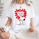 Funny Snoopy And Woodstock I Love You Mom 1 T Shirt