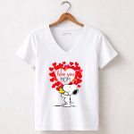 Funny Snoopy And Woodstock I Love You Mom 5 Womens V Neck