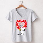 Funny Snoopy And Woodstock I Love You Mom 7 Womens V Neck