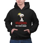 GRANDMA Like a Mom But More Grand Snoopy Sunflower Crown 2 Hoodie