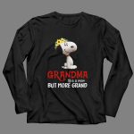 GRANDMA Like a Mom But More Grand Snoopy Sunflower Crown 4 Long Sleeves