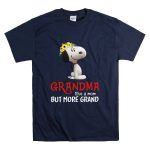 GRANDMA Like a Mom But More Grand Snoopy Sunflower Crown T Shirt 7