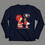 Georgia Bulldogs Charlie Brown and Snoopy Football Team Spirit 6 Long Sleeves.jpg