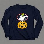 Georgia Bulldogs Football Halloween Snoopy and Woodstock 6 Long Sleeves.jpg