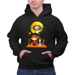 Georgia Bulldogs Halloween Moonlit Dock Scene Charlie Brown and Snoopy Reflections 2 Hoodie.jpg