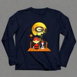 Georgia Bulldogs Halloween Moonlit Dock Scene Charlie Brown and Snoopy Reflections 6 Long Sleeves.jpg
