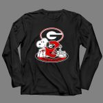 Georgia Bulldogs Snoopy Football Helmet 4 Long Sleeves.jpg