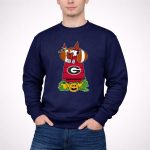 Georgia Bulldogs Snoopy Read Books Halloween Witch Doghouse Football 3 Sweatshirt.jpg
