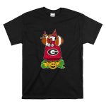 Georgia Bulldogs Snoopy Read Books Halloween Witch Doghouse Football T Shirt 6.jpg