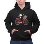 Georgia Bulldogs Snoopy Riding Bike with Flowers 2 Hoodie.jpg