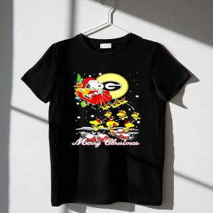 Georgia Bulldogs Snoopy sleigh Merry Christmas 1 T Shirt.jpg