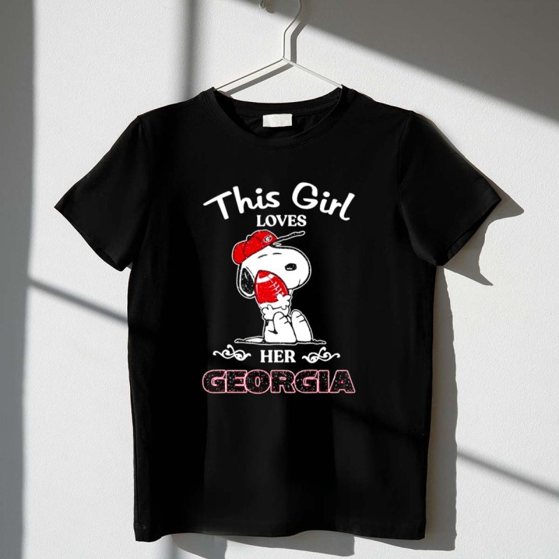 Georgia Bulldogs Snoopy This Girl Loves Her Georgia 1 T Shirt.jpg