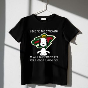 Give Me the Strength Minnesota Wild Snoopy Meditation Humor 1 T Shirt 1.jpg