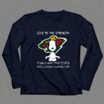 Give Me the Strength Minnesota Wild Snoopy Meditation Humor 6 Long Sleeves 1.jpg