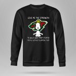 Give Me the Strength Minnesota Wild Snoopy Meditation Humor 9 Sweatshirt 1.jpg