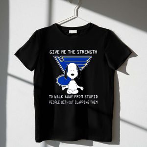 Give Me the Strength St Louis Blues Snoopy Meditation Humor 1 T Shirt.jpg