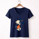 Go Tigers Auburn University Football Snoopy 5 Womens V Neck.jpg