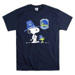 Golden State Warriors Snoopy and Woodstock in Pilgrim Hats T Shirt 7