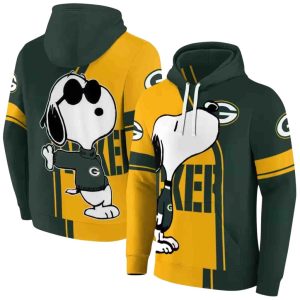 Green Bay Packers Playful Snoopy All Over Print Hoodie 1.jpg