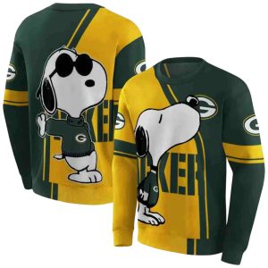 Green Bay Packers Playful Snoopy Graphic All Over Print Sweatshirt 1.jpg