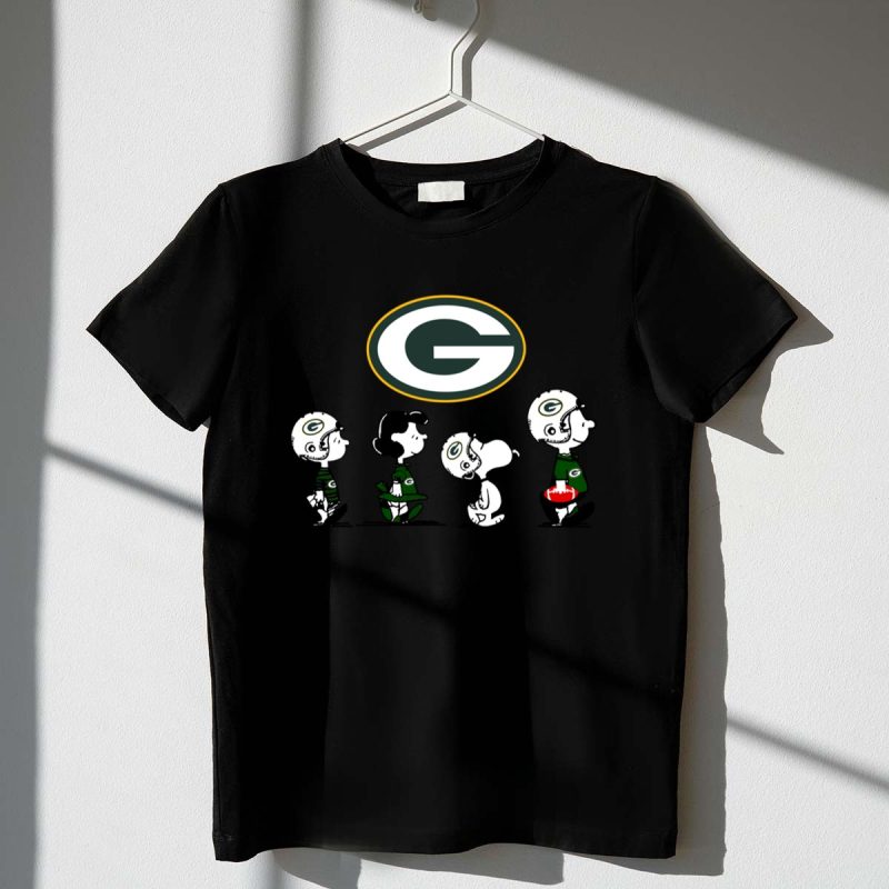 Green Bay Packers Snoopy Charlie Brown Super Bowl Peanuts 1 T Shirt