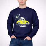 Green Bay Packers Snoopy Driving Car 3 Sweatshirt