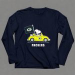 Green Bay Packers Snoopy Driving Car 6 Long Sleeves