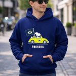 Green Bay Packers Snoopy Driving Car 8 Hoodie