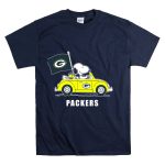 Green Bay Packers Snoopy Driving Car T Shirt 7